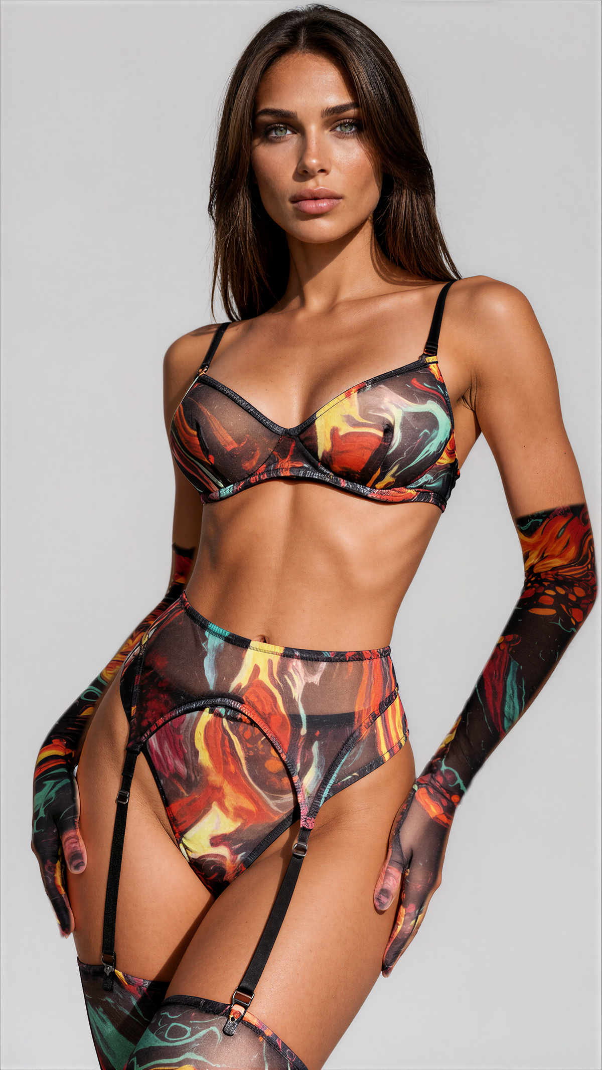 Valérie – Tie-Dye Lingerie Set
